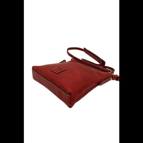 Dooney & Bourke Florentine Leather Letter Carrier Red - Picture 3 of 4